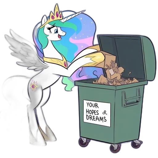 concept art, unicorn, character, wearing transparent PNG cut-out