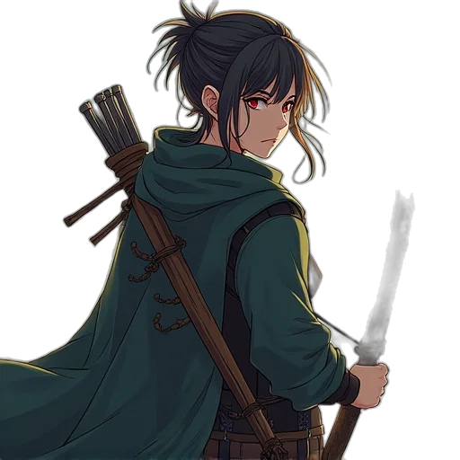 sword, staff, weapon, jacket transparent PNG cut-out