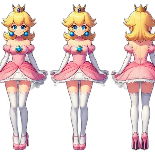 dress, crown, concept art, 3d render transparent PNG cut-out