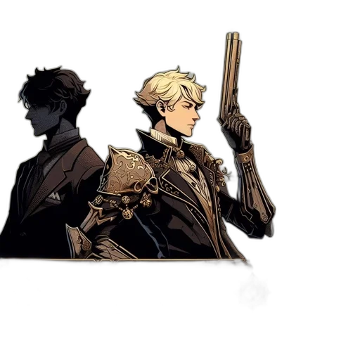 weapon, sword, staff, jacket transparent PNG cut-out