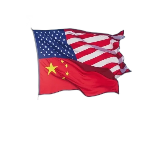 chinese, american, flag, flutters transparent PNG cut-out
