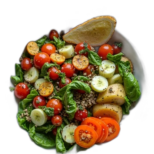 food, crown, photorealistic, 3d render transparent PNG cut-out