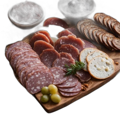 food, 3d render, photorealistic, charcuterie transparent PNG cut-out