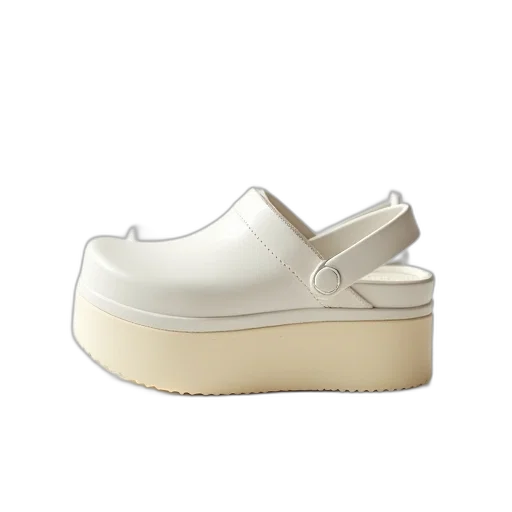 shoes, 3d render, white, clog transparent PNG cut-out