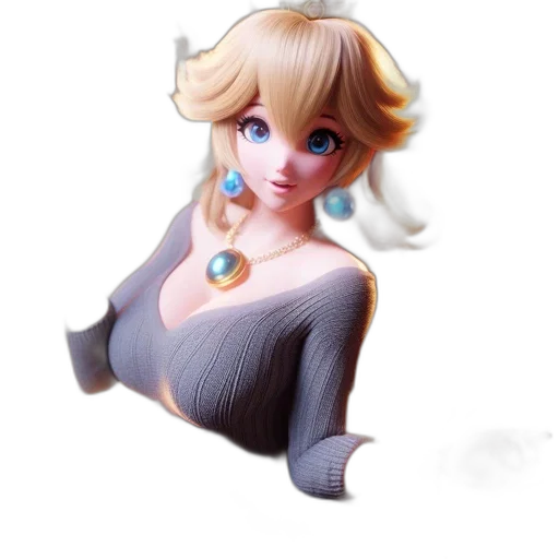 dress, crown, 3d render, concept art transparent PNG cut-out