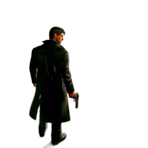 jacket, staff, robot, weapon transparent PNG cut-out