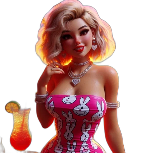 dress, jewelry, concept art, cartoon transparent PNG cut-out