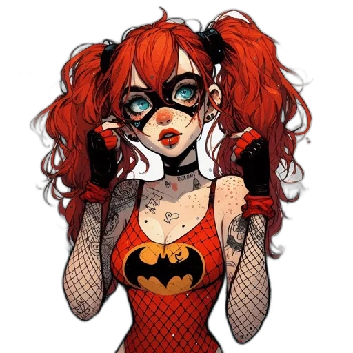 dress, mask, comic book art, cartoon transparent PNG cut-out