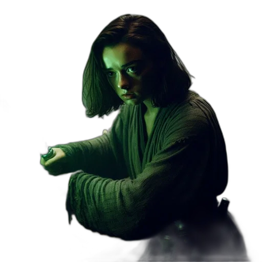 hair, weapon, creature, staff transparent PNG cut-out