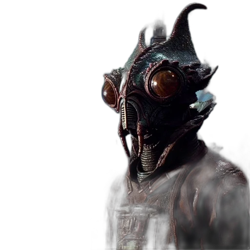 mask, creature, robot, staff transparent PNG cut-out
