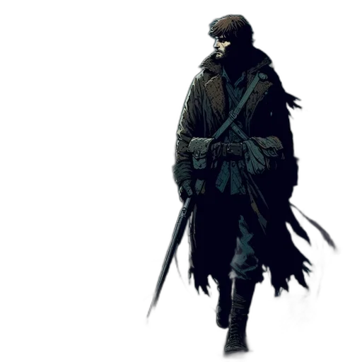 sword, jacket, weapon, staff transparent PNG cut-out