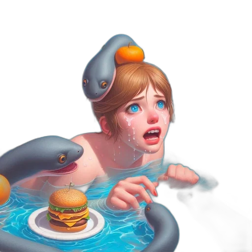 food, creature, concept art, photorealistic transparent PNG cut-out