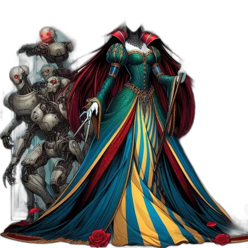 dress, concept art, fantasy art, comic book art transparent PNG cut-out