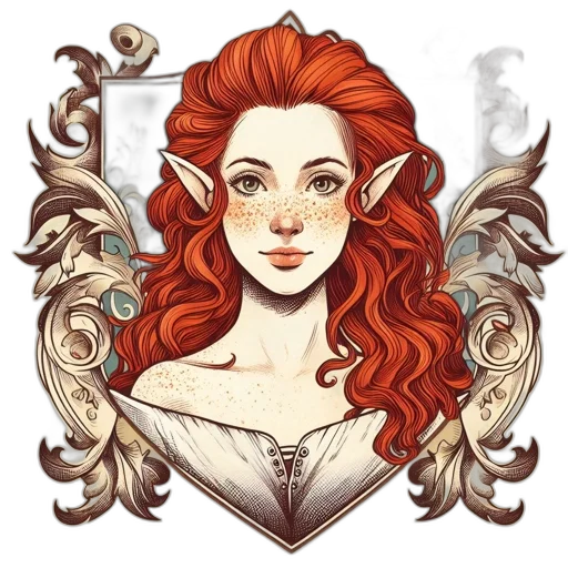 dragon, face, jewelry, dress transparent PNG cut-out