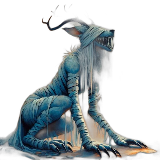 dragon, creature, animal, staff transparent PNG cut-out
