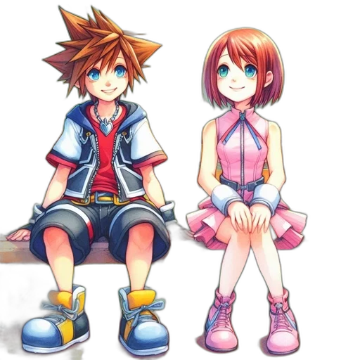 concept art, pixel art, anime, 3d render transparent PNG cut-out