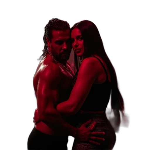 photorealistic, neon lights, fire, wwe transparent PNG cut-out