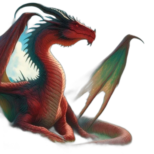 dragon, creature, animal, fantasy art transparent PNG cut-out