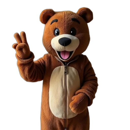 animal, staff, jacket, 3d render transparent PNG cut-out