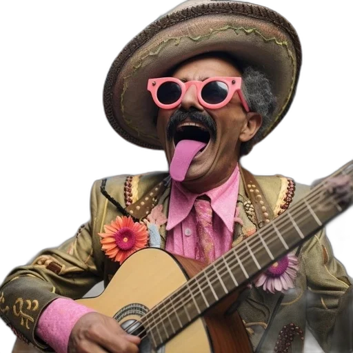 hat, jacket, staff, mask transparent PNG cut-out