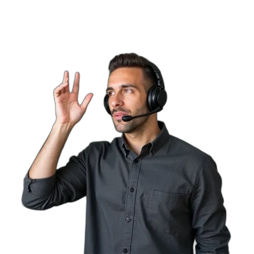 staff, jacket, face, robot transparent PNG cut-out