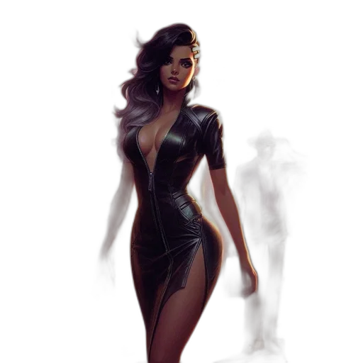 dress, concept art, comic book art, fantasy art transparent PNG cut-out