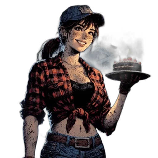 staff, food, hat, comic book art transparent PNG cut-out
