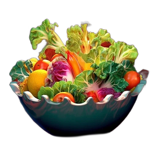 food, crown, photorealistic, 3d render transparent PNG cut-out