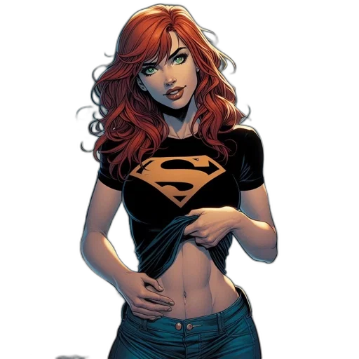 comic book art, concept art, cartoon, woman transparent PNG cut-out