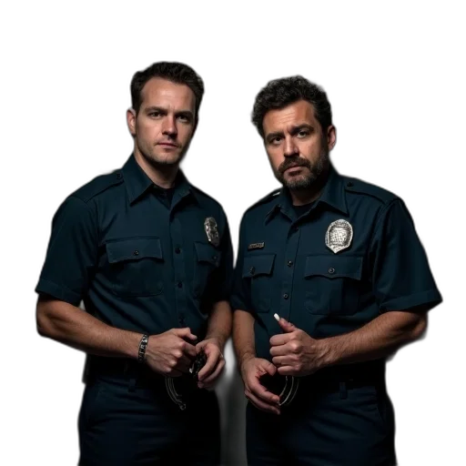 staff, fire, man, handcuffs transparent PNG cut-out