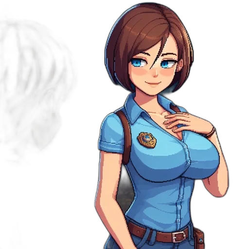 staff, dress, jacket, face transparent PNG cut-out
