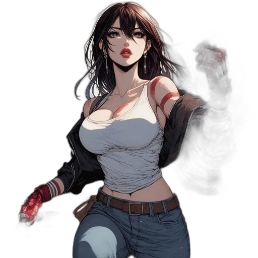 comic book art, concept art, fantasy art, cyberpunk transparent PNG cut-out