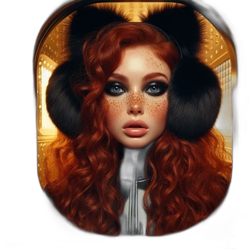 jewelry, face, hair, fantasy art transparent PNG cut-out