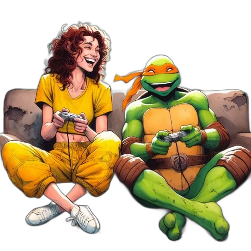comic book art, concept art, pixel art, fantasy art transparent PNG cut-out