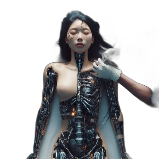 robot, dress, creature, concept art transparent PNG cut-out