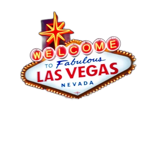 las, vegas, neon, sign transparent PNG cut-out