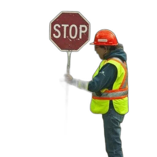 staff, jacket, hat, robot transparent PNG cut-out