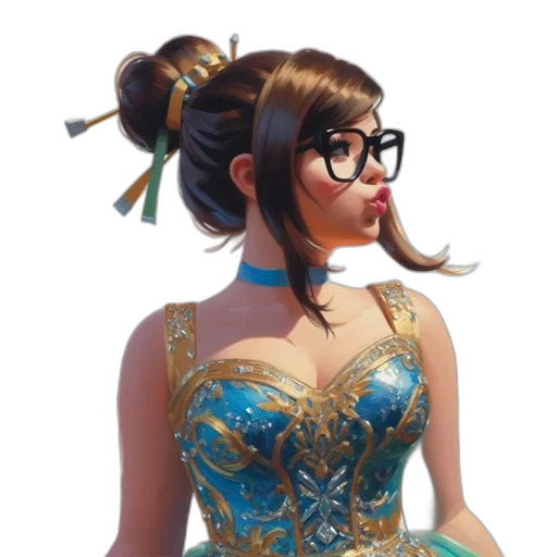 dress, staff, crown, mask transparent PNG cut-out
