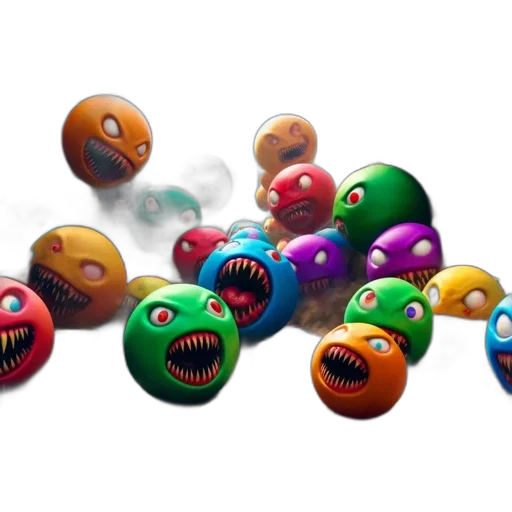 3d render, concept art, photorealistic, colorful transparent PNG cut-out