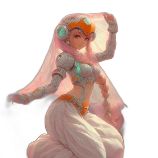 dress, crown, staff, robot transparent PNG cut-out