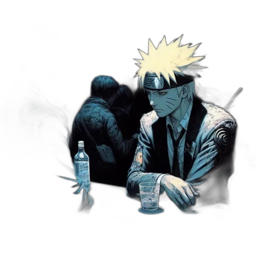 jacket, weapon, mask, comic book art transparent PNG cut-out