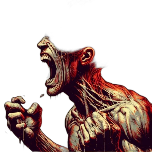 creature, face, animal, comic book art transparent PNG cut-out