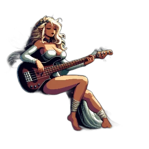 dress, pixel art, concept art, comic book art transparent PNG cut-out