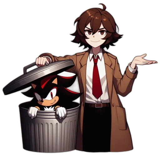 hat, staff, robot, jacket transparent PNG cut-out