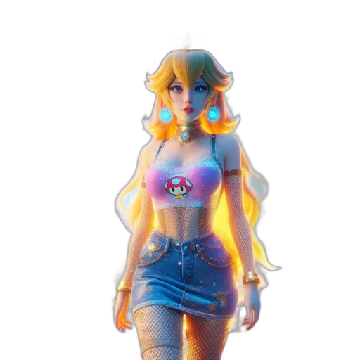 dress, vaporwave, 3d render, concept art transparent PNG cut-out