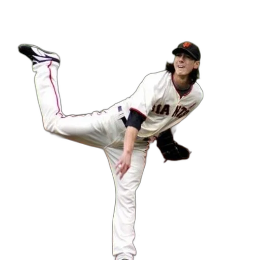 baseball, player, white, uniform transparent PNG cut-out