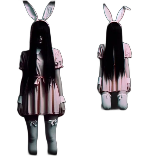dress, mask, creature, hair transparent PNG cut-out