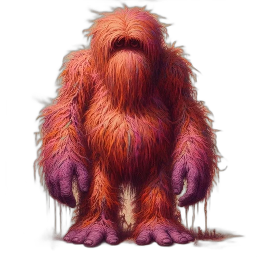 creature, animal, hair, concept art transparent PNG cut-out