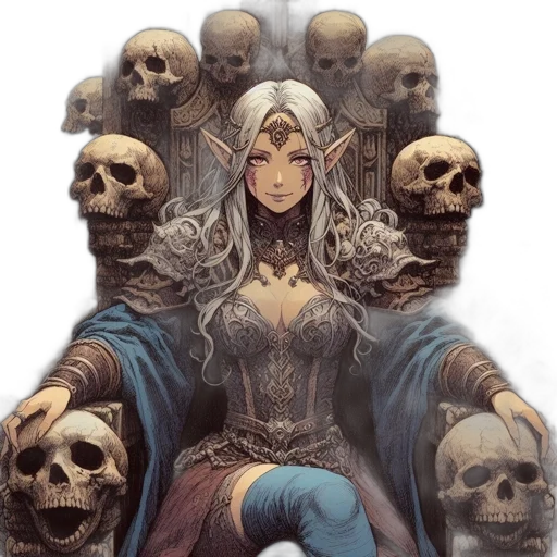 crown, face, comic book art, fantasy art transparent PNG cut-out