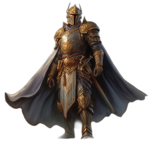 sword, concept art, fantasy art, 3d render transparent PNG cut-out